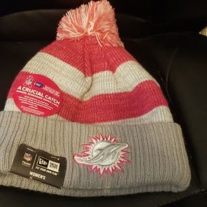 Miami Dolphins New Era Breast Cancer Knit Hat